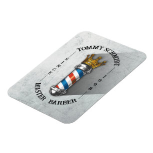Friseursalon King Crown Barber Pole Magnet