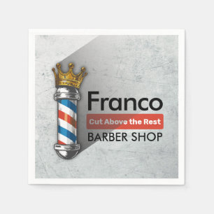 Friseursalon King Crown Barber Pole Serviette