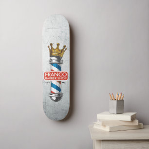 Friseursalon King Crown Barber Pole Skateboard