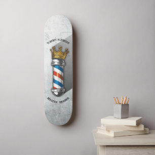 Friseursalon King Crown Barber Pole Skateboard