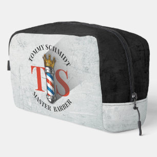 Friseursalon King Crown Barber Pole Waschbeutel