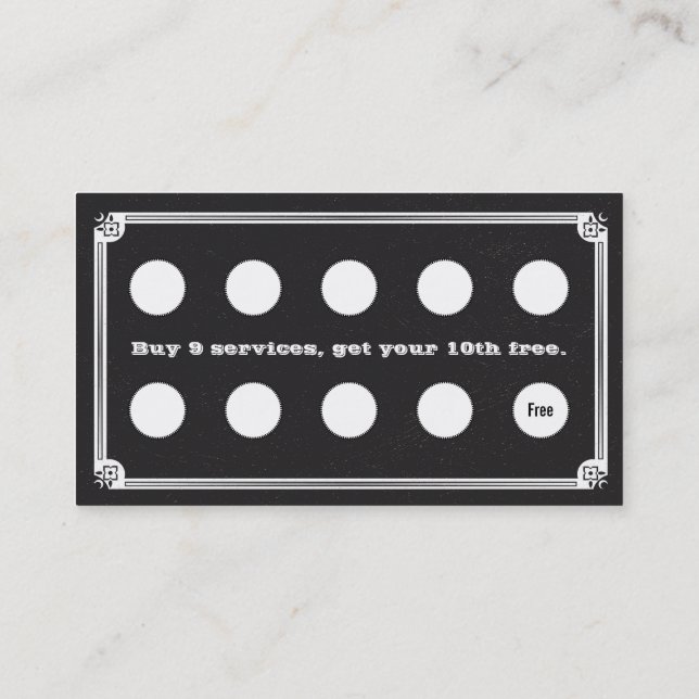 Friseursalon-Kundenloyalitäts-Visitenkarte Treuekarte (Rückseite)