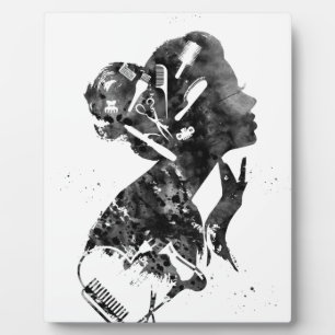 Friseursalon Kunst Fotoplatte