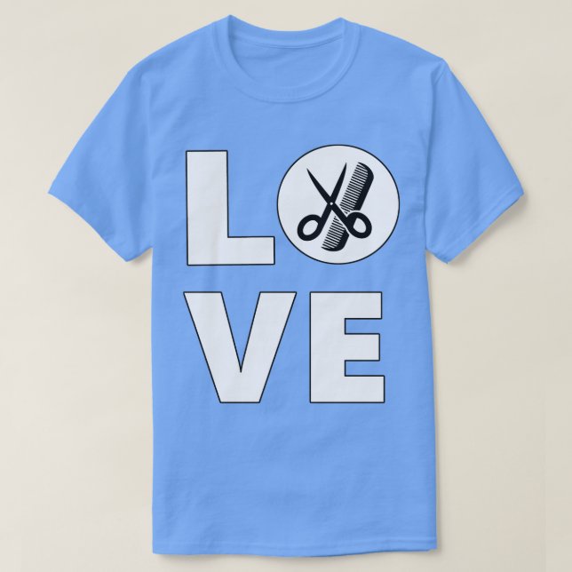 Friseursalon Liebe Friseursalon Schere Gi T-Shirt (Design vorne)