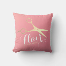 Friseursalon Makeup Salon Moderne rosa Goldschere Kissen