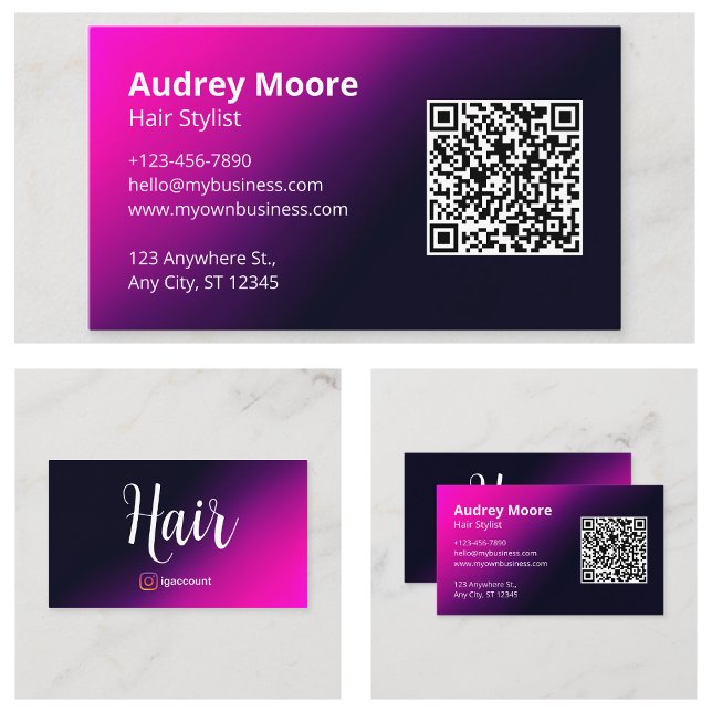 Friseursalon Moderne Visitenkarte (Hair Stylist Hairdressers Modern Business Card
)