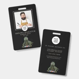 Friseursalon Moderner Smaragd-Alligator-Friseursta Ausweis