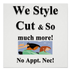 Friseursalon-, Nagelstudio-, Barbierposter Poster