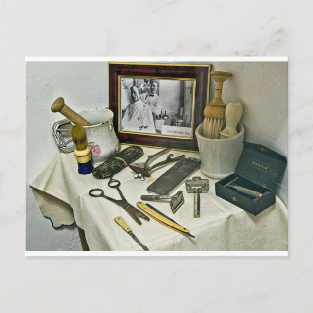 Friseursalon Postkarte (Vorderseite)