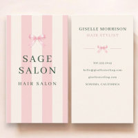 Friseursalon Rosa und Grün Gestreift Preppy-Schlei