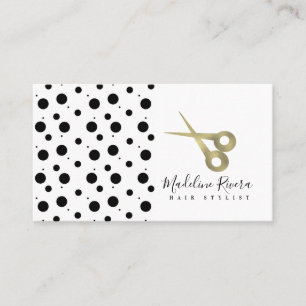 Friseursalon Schere Faux Gold Visitenkarte
