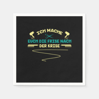 Friseursalon Schere Haartrockner Geschenk Serviette