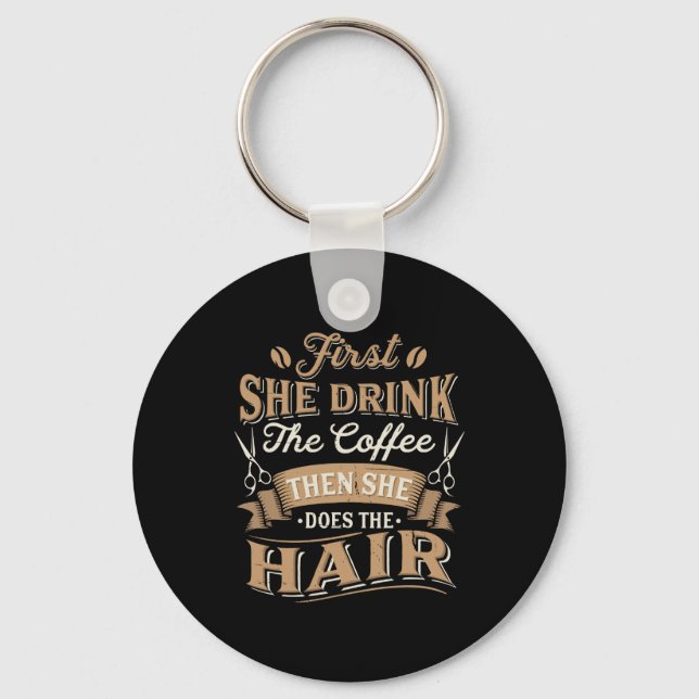 Friseursalon Schlüsselanhänger (Vorderseite)