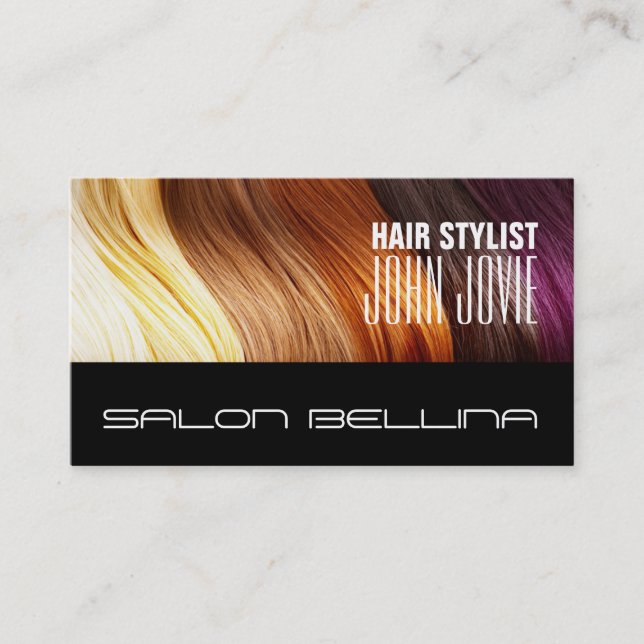 Friseursalon Schönheitssalon Friseur Visitenkarte (Vorderseite)