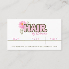Friseursalon-Terminkarte Visitenkarte