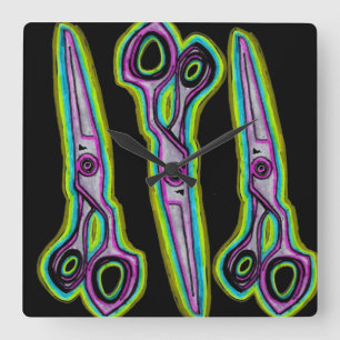 Friseursalon-Uhr Quadratische Wanduhr