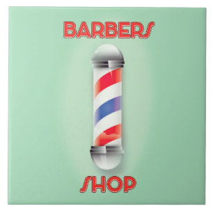 Friseursalon Vintage-Polschild Fliese