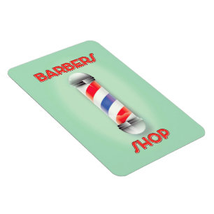 Friseursalon Vintage-Polschild Magnet
