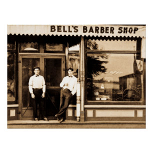 Friseursalon Vintage Retro Americana Poster