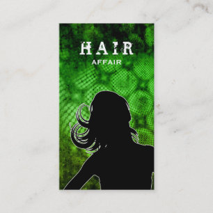 Friseursalon-Visitenkarte-Grün Visitenkarte