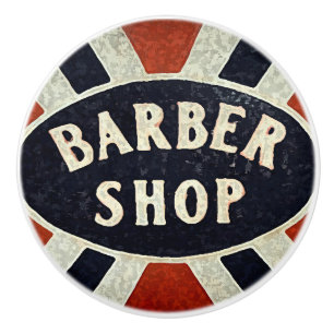 Friseursalon-Zeichen 4 Keramikknauf