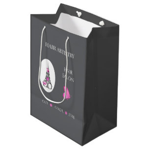 Friseursalons-Boutique-Geschäfts-Branding-Schere Mittlere Geschenktüte