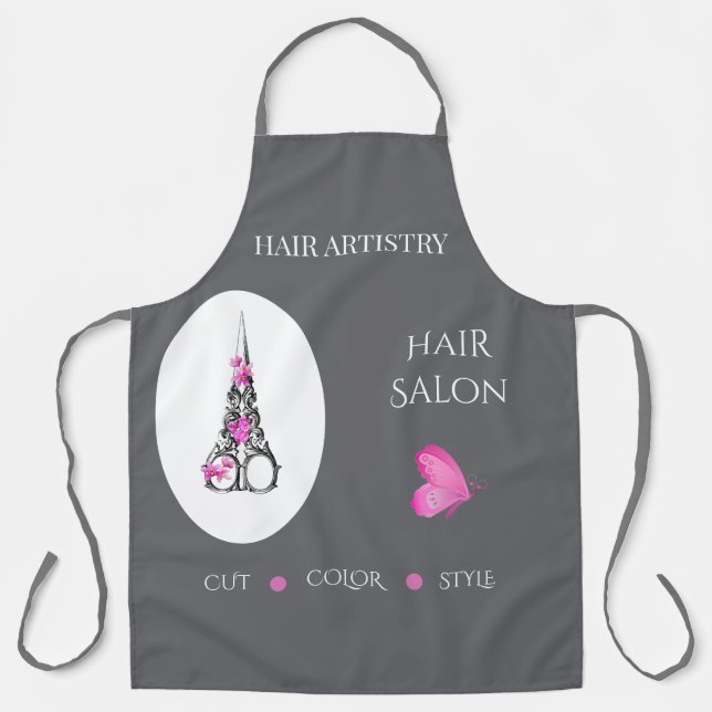 Friseursalons-Schere für Boutique-Markenbildung Schürze (Vorderseite)