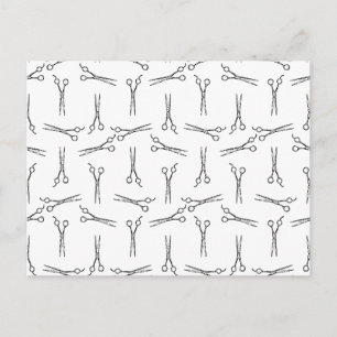 Friseurschere Haarschneider CUSTOM BG FARBE Postkarte