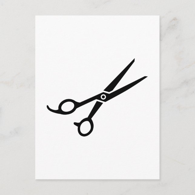 Friseurschere Postkarte (Vorderseite)