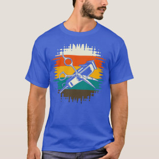 Friseurschere Trimmer Friseur Vintage T-Shirt