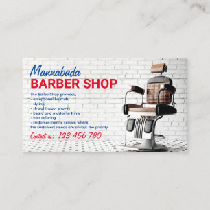 Friseursessel Visitenkarte