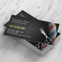 Friseurshop Berufliche Dunkelholz-Silberschere Visitenkarte