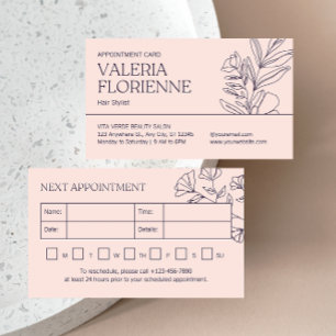 Friseurstylische Beauty Blumenkarte