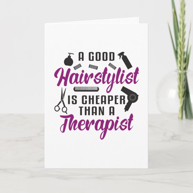 Friseurstylistin Barber Schere Therapy Geschenk Id Karte (Vorderseite)