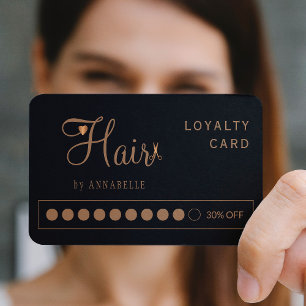 Friseurstylistin, moderner Imitat Goldsalon Treuekarte