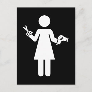 Friseursymbol Postkarte