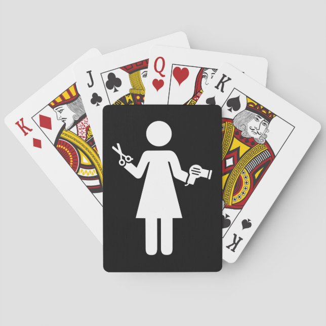 Friseursymbol Spielkarten (Rückseite)