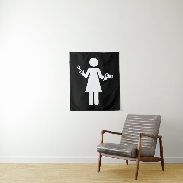 Friseursymbol Wandteppich (Beispiel)