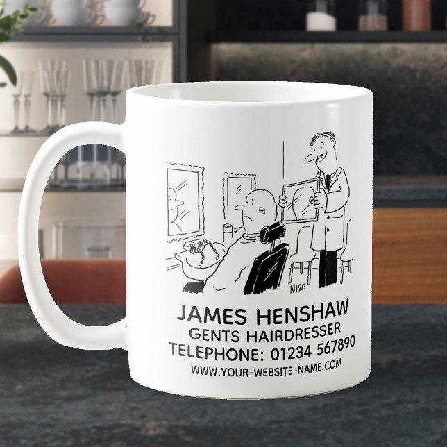 Friseurwerbung für Barber oder Gents Kaffeetasse (Von Creator hochgeladen)