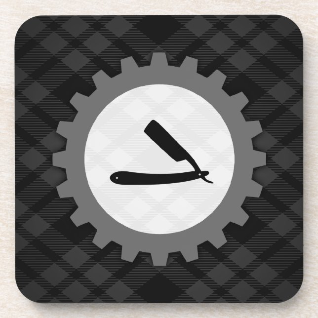 Friseurwerkstatt Getränkeuntersetzer (Vorderseite)