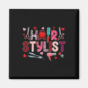 Friseurwerkzeuge Valentinstag Leopard Süß Er Magnet