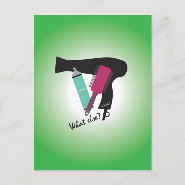 Friseurwerkzeuge - Was sonst noch? Postkarte (Vorderseite)