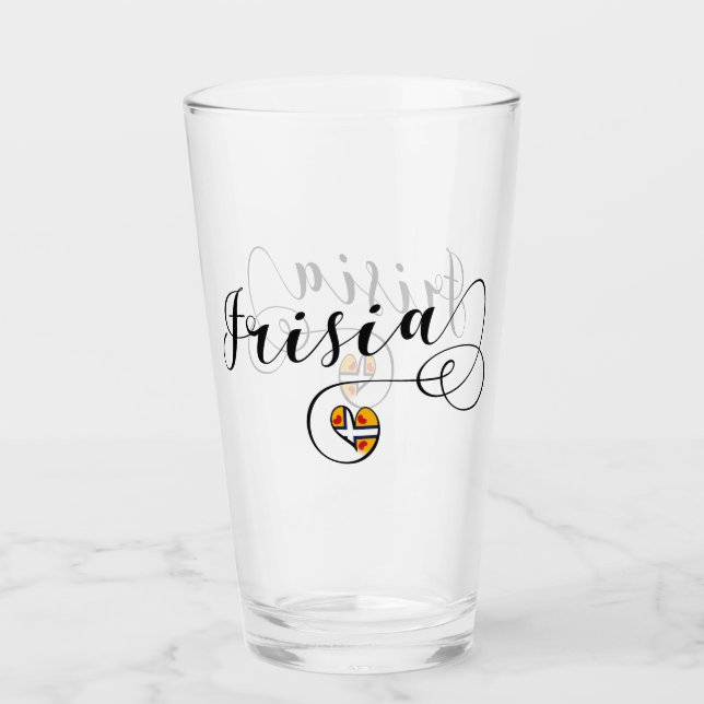 Frisia Flag Herz, Frisianer Glas (Vorderseite)