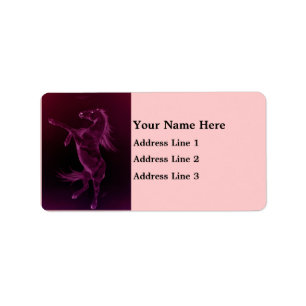 Frisian Horse Rearing Address Label Adressaufkleber