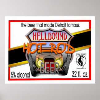 frisierte Auto-Bierposter Poster