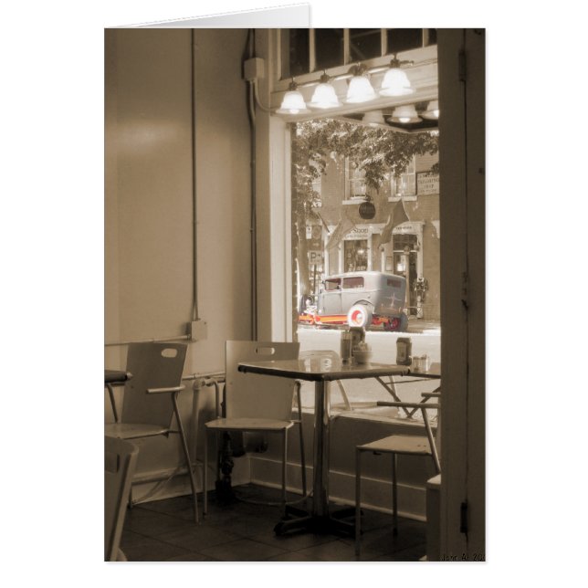 Frisierte Auto Cafe Card (Vorne)