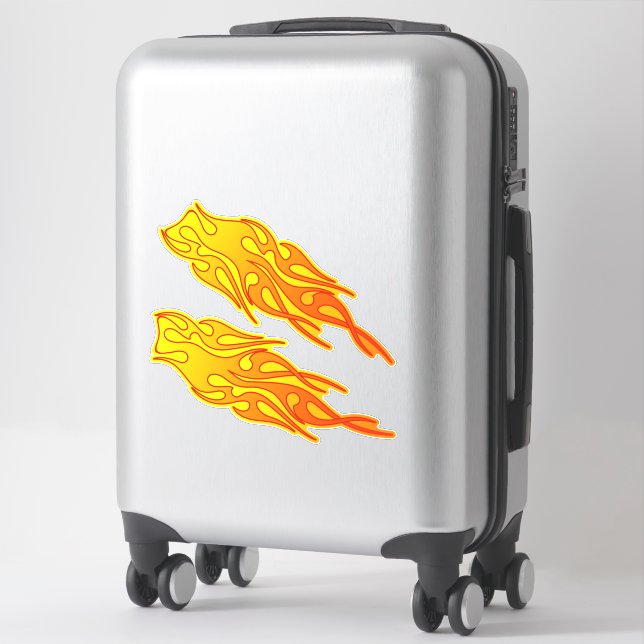 Frisierte Auto Flammen Vinyl Stickers Aufkleber (Koffer)