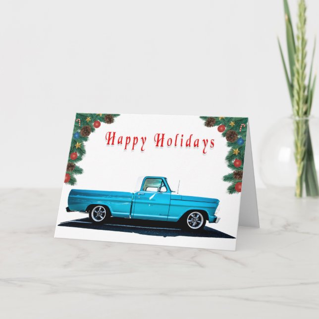 Frisierte Auto Holiday Card Karte (Vorderseite)