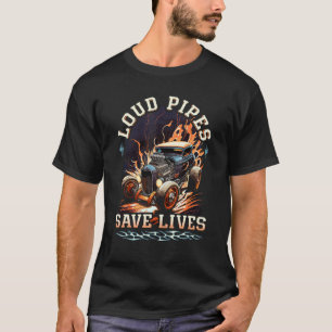 Frisierte Auto, Loud Pipes Gerettet Leben, Muscle T-Shirt