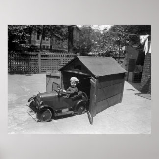 Frisierte Auto Pedal Car, Anfang des 19. Jahrhunde Poster